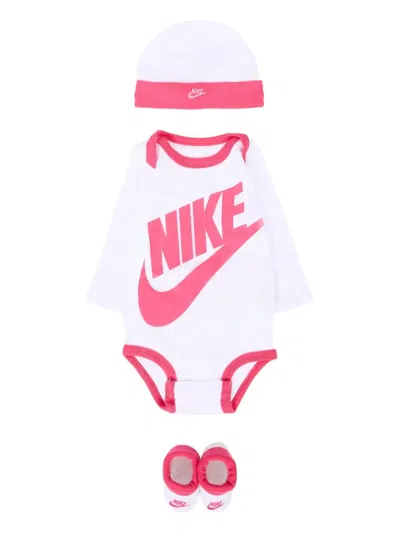 Nike Logo-embellished Babygrow Set In Multi