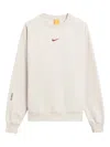 Nike Nocta Fleece Cs Crewneck Sweatshirt In White