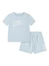 Nike Logo-embroidered Shorts Set In Blue
