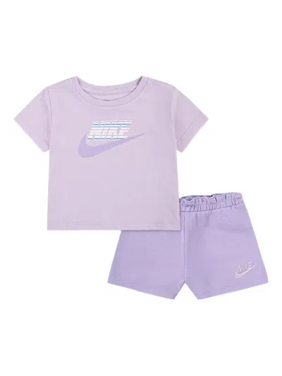NIKE LOGO-EMBROIDERED SHORTS SET