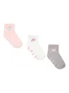 Nike Logo-embroidered Socks (set Of Three) In White