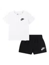 Nike Logo-embroidered T-shirt And Shorts In Multi
