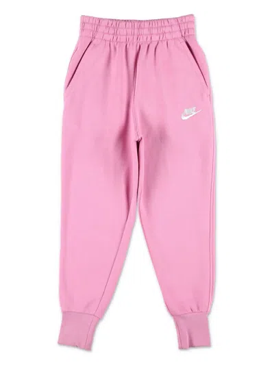 Nike Kids' Logo-embroidered Track Pants In Pink