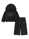 Nike Logo-embroidered Tracksuit Set In Black