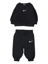 Nike Logo-embroidered Tracksuit Set In Black