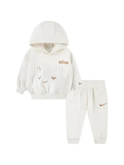 Nike Babies' Logo-embroidered Tracksuit In White