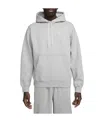 Nike Logo-embroidery Cotton Hoodie In Gray