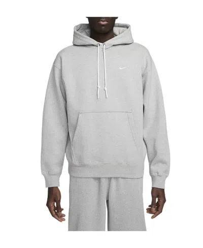 Nike Logo-embroidery Cotton Hoodie In Gray
