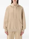 Nike Logo-embroidery Hoodie In Nude