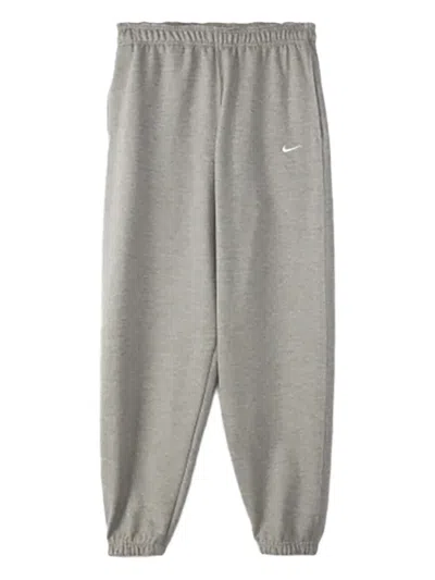 Nike Logo-embroidery Track Pants In Gray