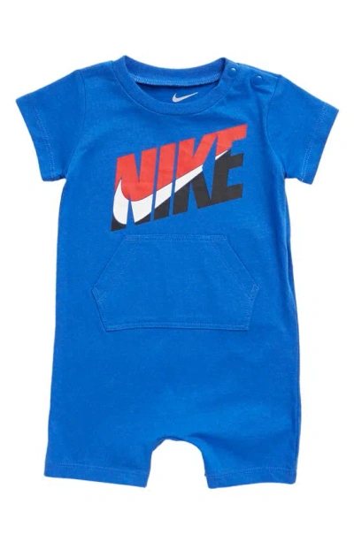 Nike Logo Graphic Romper In Game Royal