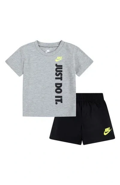 Nike Babies'  Logo Graphic T-shirt & Shorts Set In Black