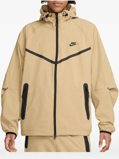 Nike Logo Hooded Jacket In Neutral