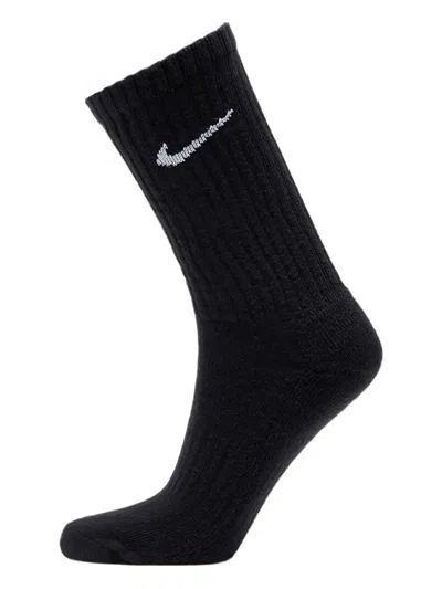 Nike Logo-jacquard Socks (pack Of Three) In Black
