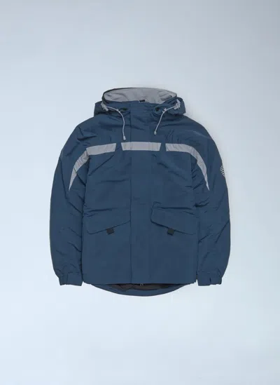 Nike Logo Motif Hooded Zip-up Sweatshirt In Blue