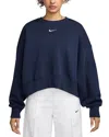 Nike Logo Oversized Sweatshirt In Blue