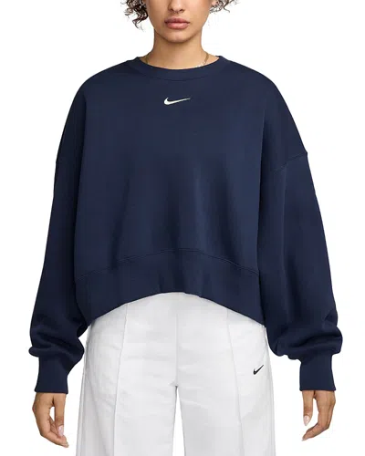 Nike Logo Oversized Sweatshirt In Blue