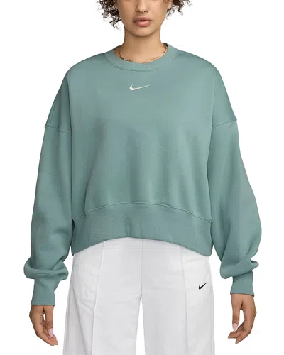 Nike Logo Oversized Sweatshirt In Green