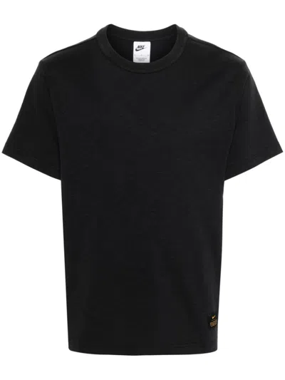 Nike Logo-patch Cotton T-shirt In Black