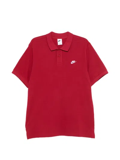Nike Logo Polo Shirt In Red
