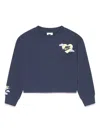 Nike Logo-print Drop-shoulder Sweatshirt In Blue