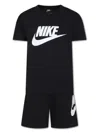 Nike Logo-print Jersey Tracksuit Set In Black