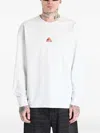 Nike Acg Lungs Embroidered Dri-fit Jersey T-shirt In White