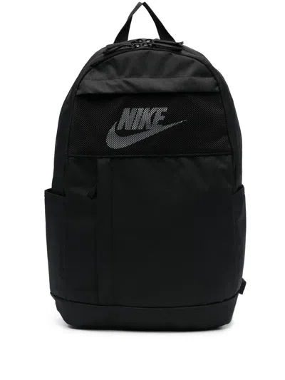 Nike Logo-print Netted Backpack In Black