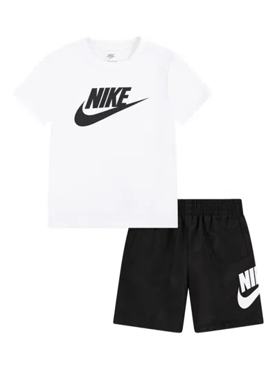 Nike Kids' Logo-print Short Set In Black