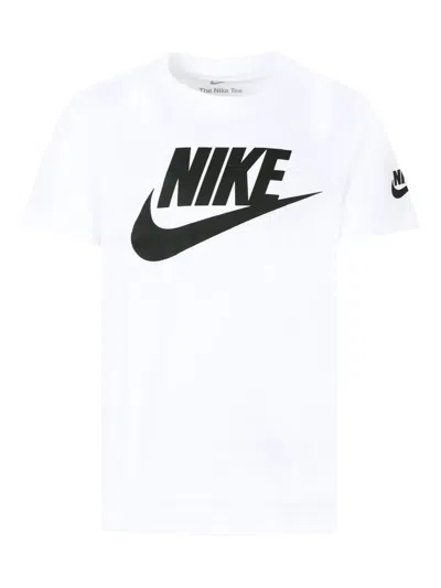 Nike Kids' Logo-print Short-sleeve T-shirt In White