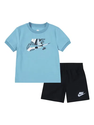 Nike Babies' Logo-print Shorts Set In Black