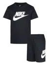 Nike Logo-print Shorts Set In Black