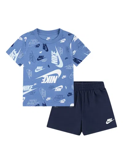 NIKE LOGO-PRINT SHORTS SET