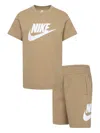 Nike Logo-print Shorts (set Of Two) In Brown