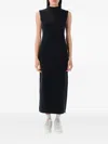 Nike Logo-print Sleeveless Maxi Dress In Black