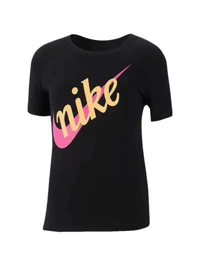 Nike Kids' Logo-print T-shirt In Black