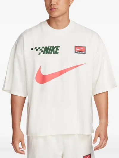 Nike Logo-print T-shirt In Brown
