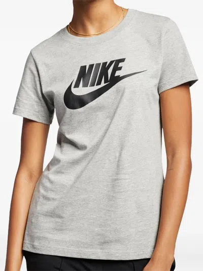 Nike Logo-print T-shirt In Gray