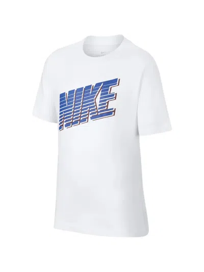 Nike Kids' Logo-print T-shirt In White
