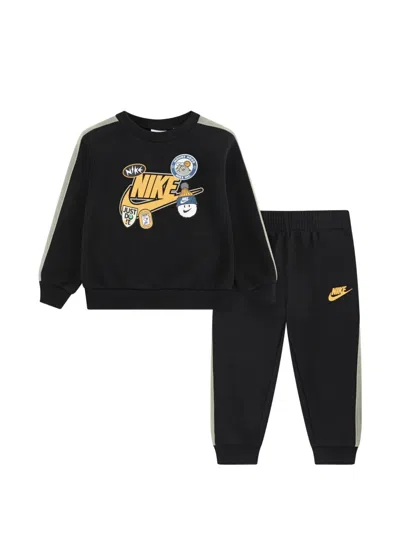 Nike Kids' Logo-print Tracksuit In Black