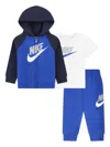 Nike Logo Print Tracksuit In Blue