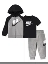 Nike Boys 3 Piece Tracksuit Set In Grey