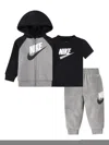 Nike Logo-print Tracksuit Set (three Piece) In Grey