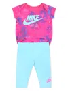 Nike Logo-print Trousers Set In Pink