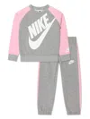 Nike Logo-print Two-tone Tracksuit Set In Grey