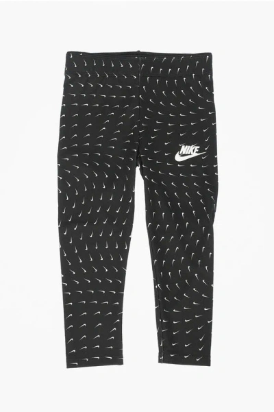 Nike Logo Printed Leggings In Black
