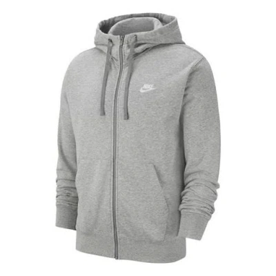 NIKE NIKE LOGO PRINTING CASUAL SPORT THERMALHOODIE JACKET MEN'S GREY
