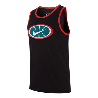 Nike Logo Printing Contrasting Colors Sports Basketball Vest Black