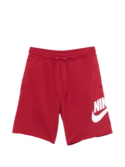 Nike Logo Shorts In Red