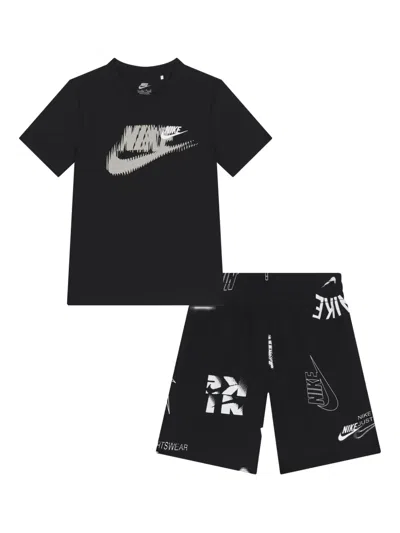 Nike Babies' Logo Shorts Set In Black